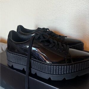PUMA Pointy Creeper Rihanna Fenty Patent Black Women's SIZE 8.5
